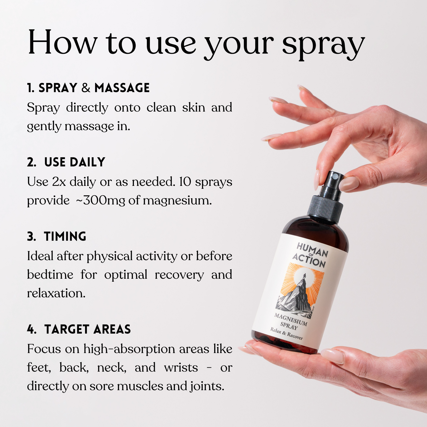 Human of Action - Magnesium Oil Spray 250ml